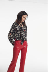 COLOR SKIN EFFECT CUFIO TROUSERS